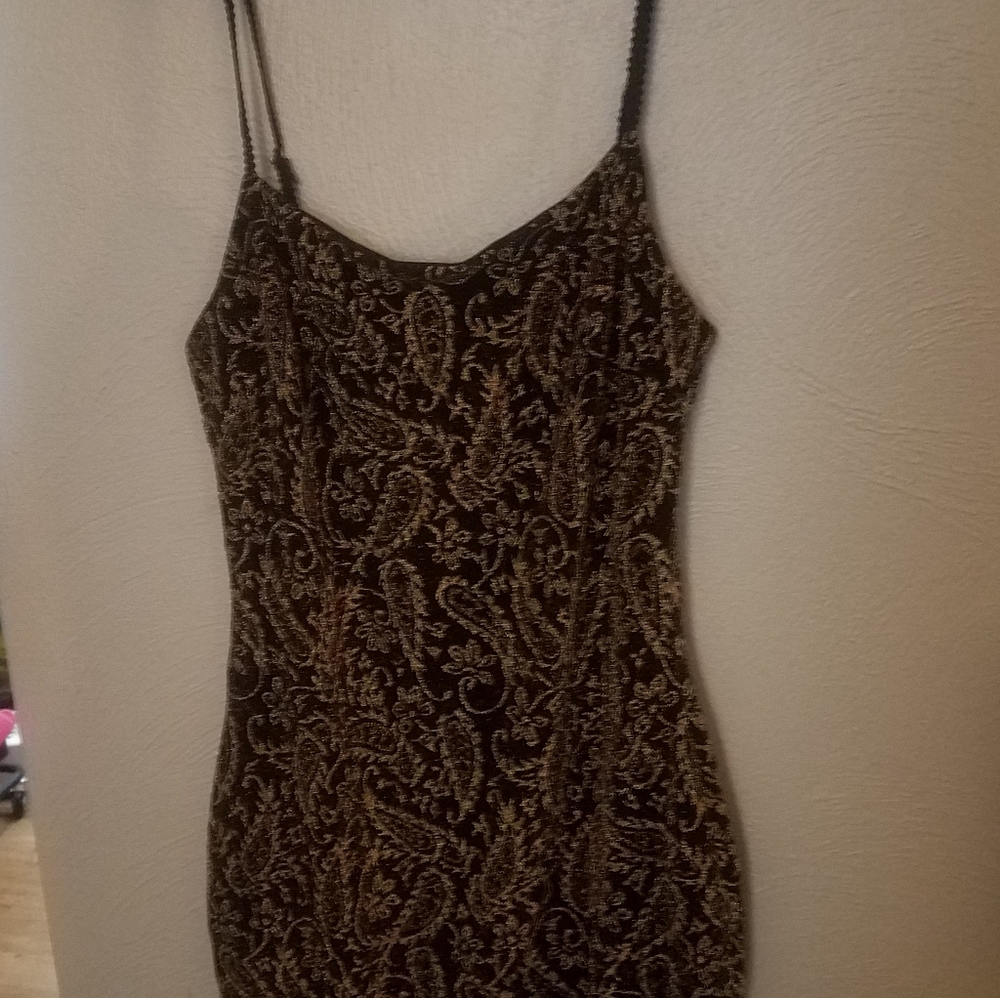 Gold and Black Shein Dress, S